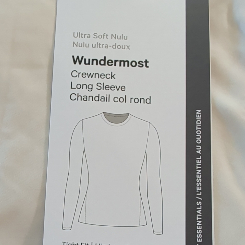 Lululemon Wundermost Crewneck Long Sleeve *Nulu Light Ivory NWT - Picture 5 of 6